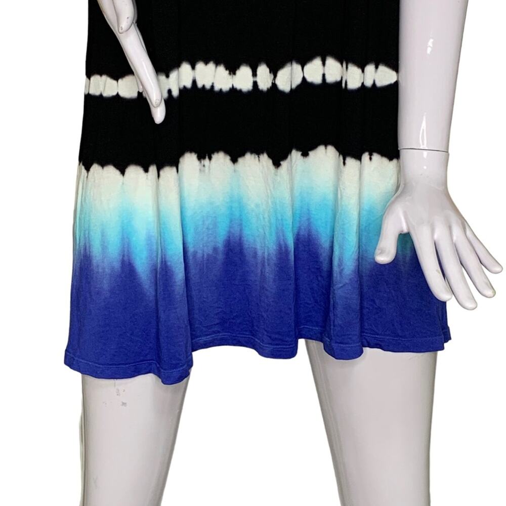 PL Movement Tie Dye Dress Halter Neck Ombre Black/Blue/White Size M - Picture 4 of 12